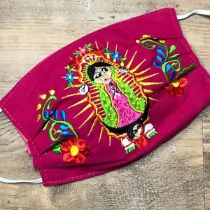 Our Lady of Guadalupe Face Mask Cover Hot Pink